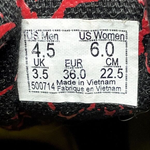 Vans x Stranger Things Style 36 Hellfire Club Skate Shoes Sneakers Women's Sz 6 - Picture 8 of 9